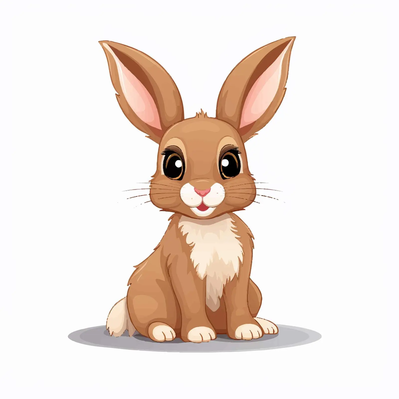 Cute Cartoon Rabbit Vector Illustration — free download from Dotvec