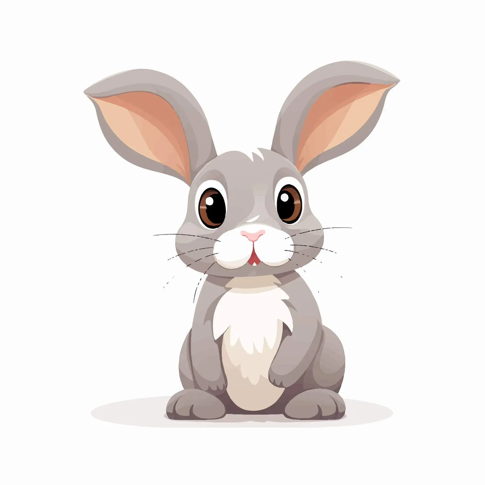 Cartoon Rabbit Vector Illustration on Isolated Background — free download from Dotvec