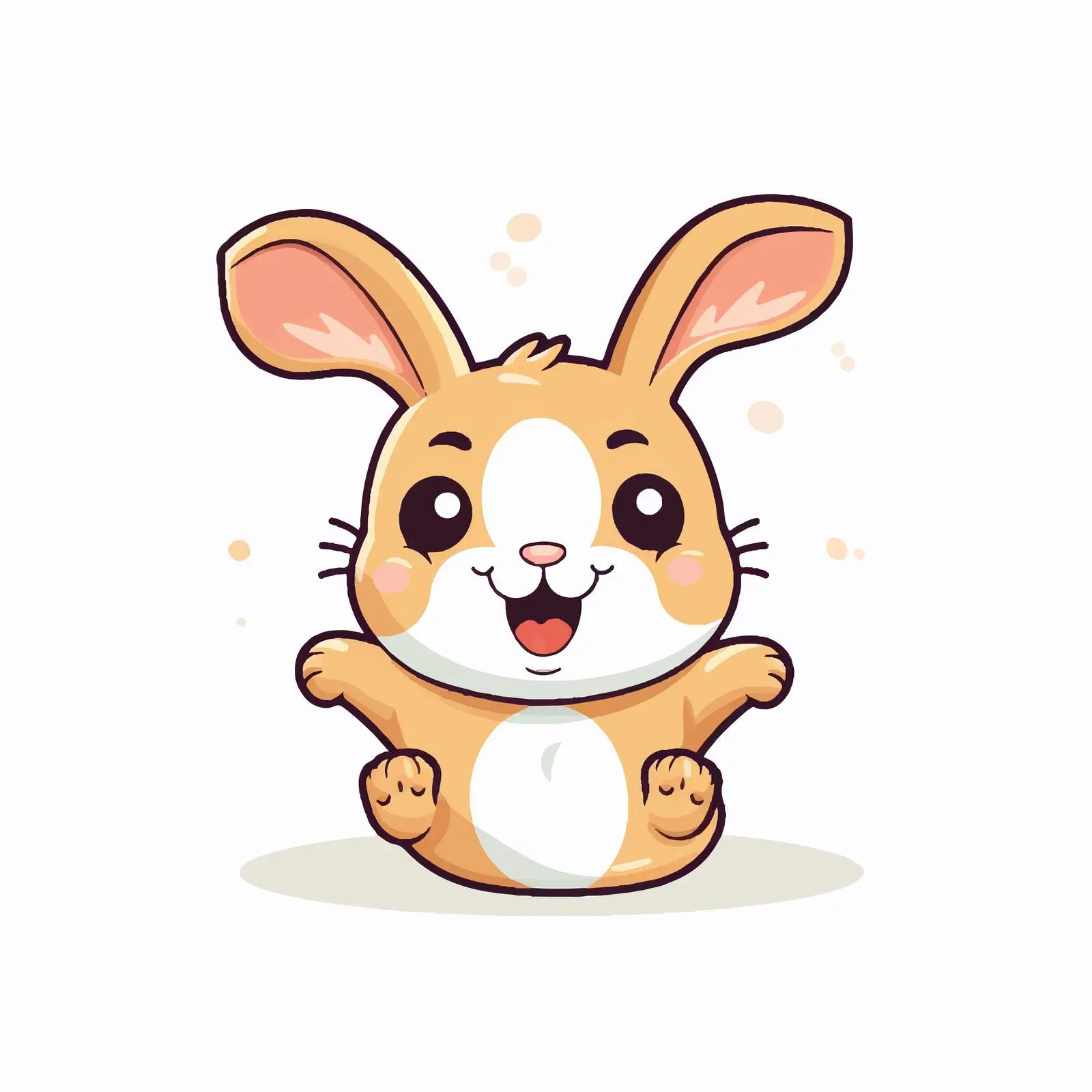 Happy Jumping Rabbit Vector Illustration — free download from Dotvec