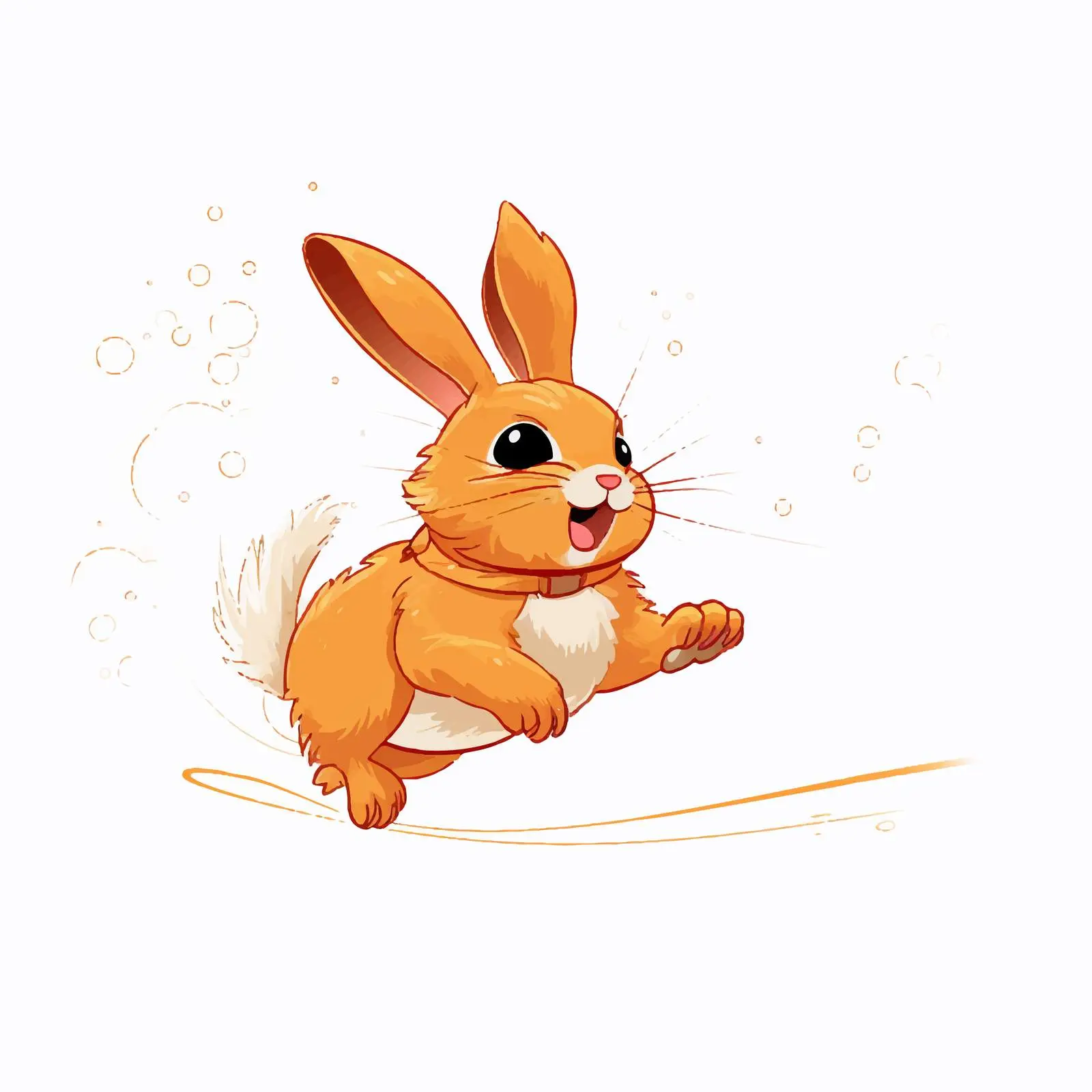 Cartoon Vector of Jumping Rabbit Illustration — free download from Dotvec