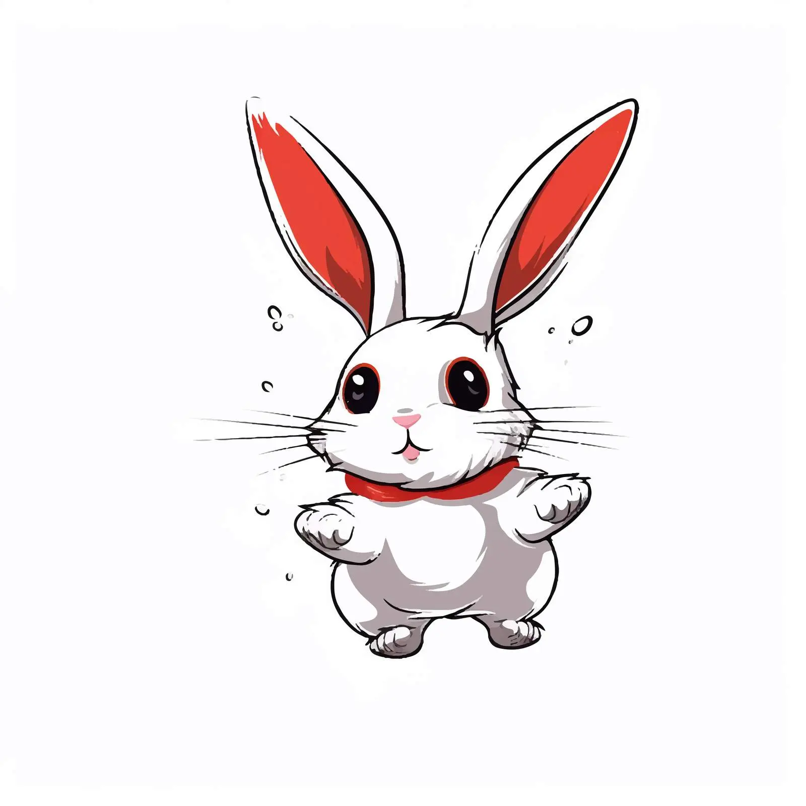 Cartoon Rabbit Jumping Vector Illustration — free download from Dotvec