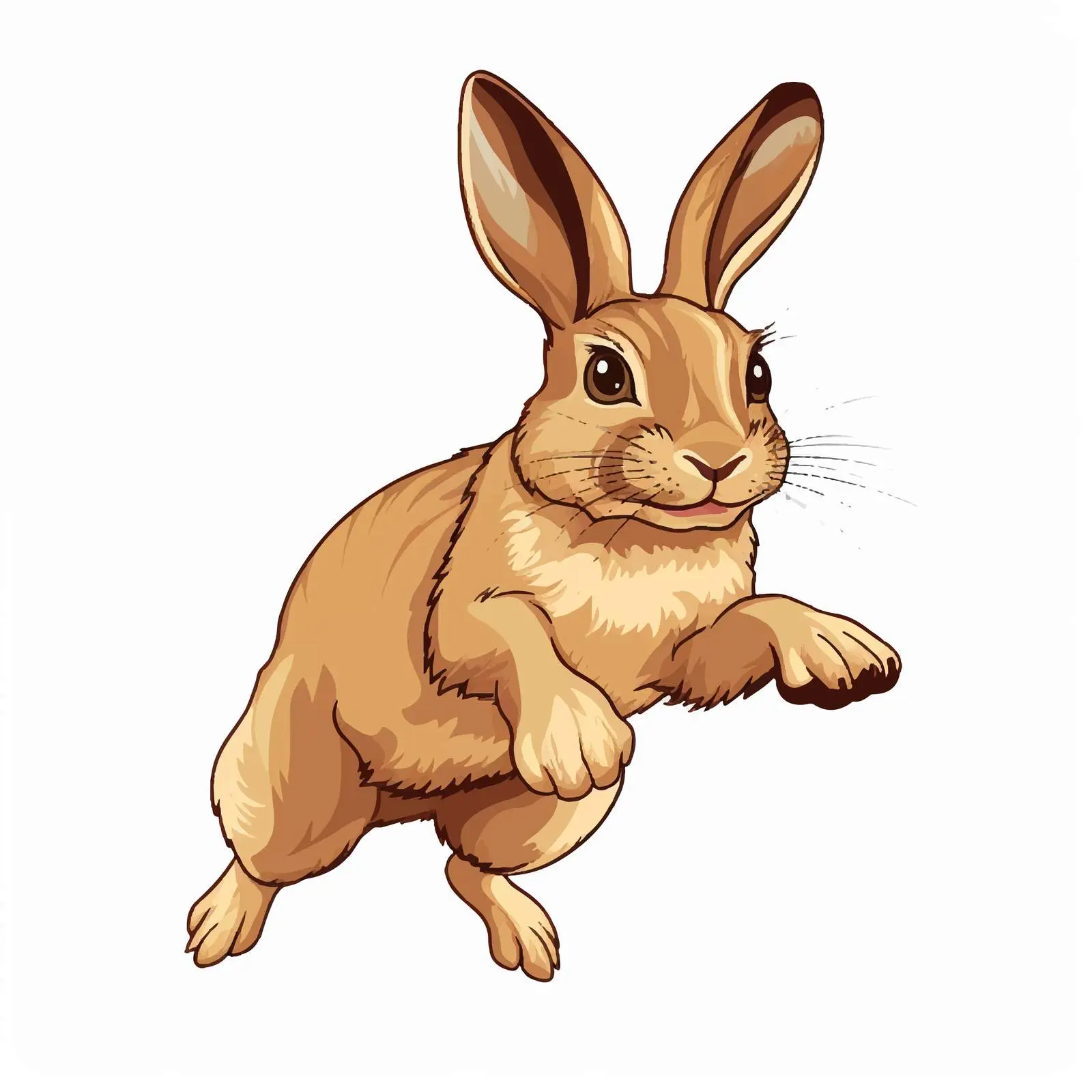 Cute Cartoon Rabbit Jumping Vector Illustration — free download from Dotvec