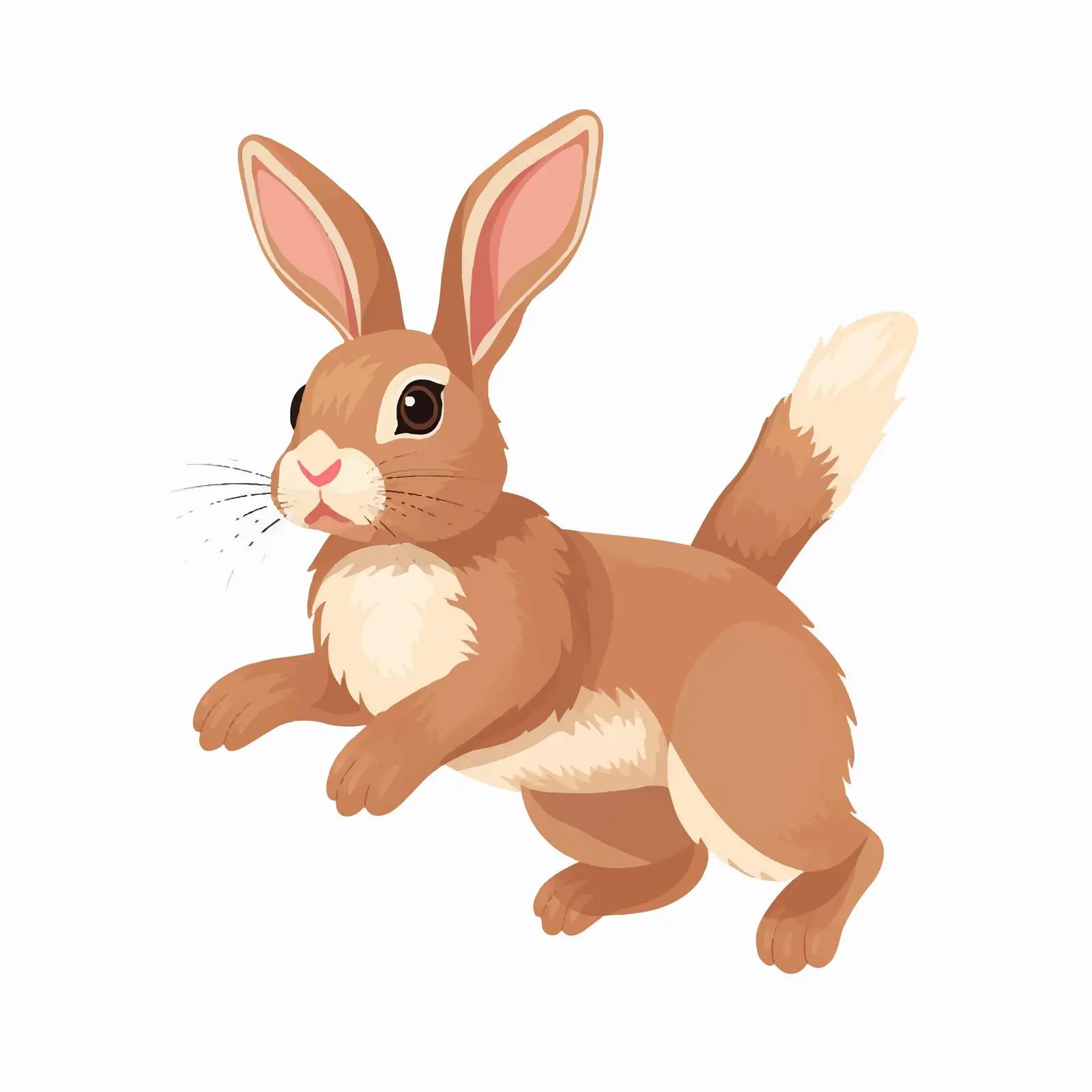 Cartoon Vector of a Jumping Rabbit Illustration — free download from Dotvec