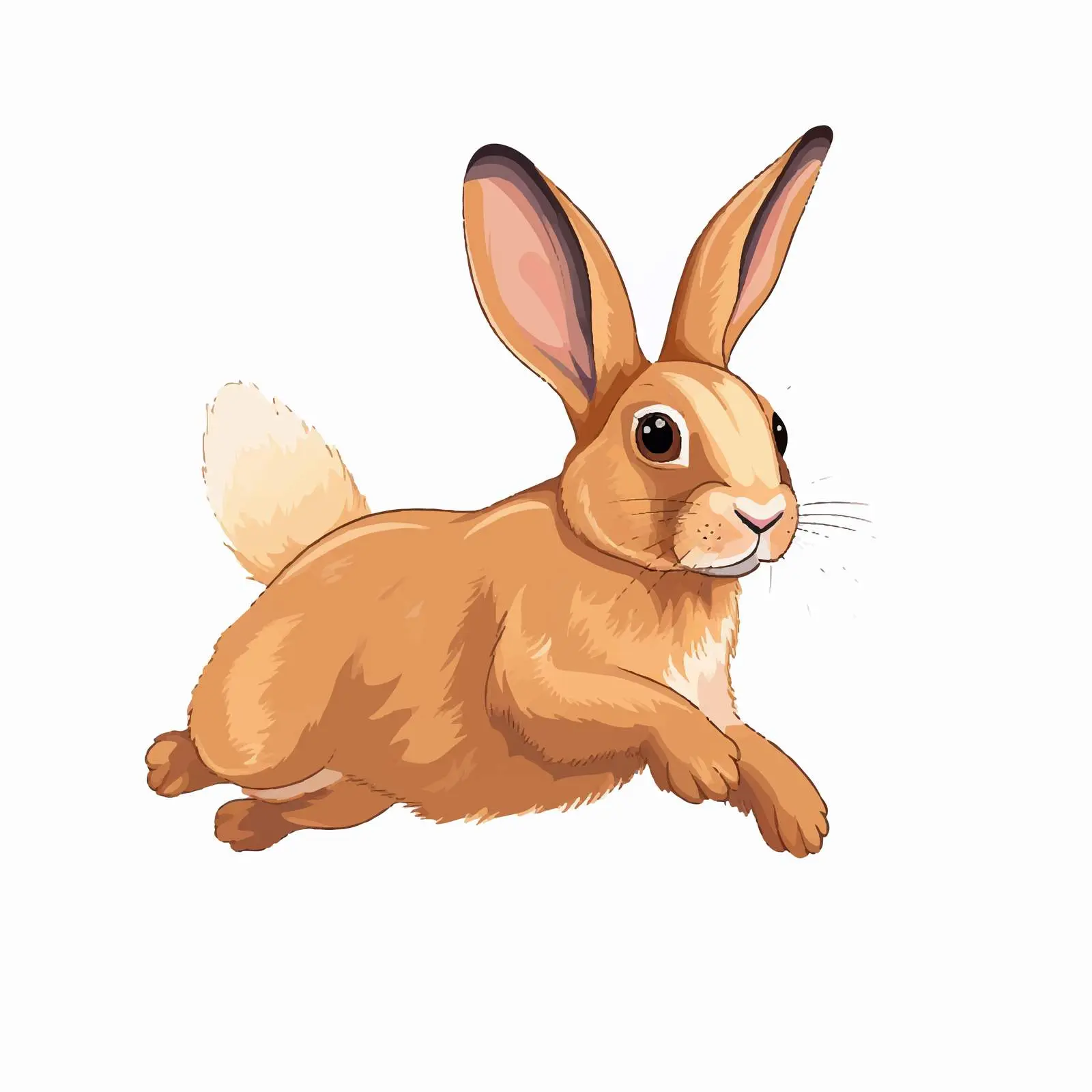 Cartoon Vector Illustration of a Jumping Rabbit — free download from Dotvec