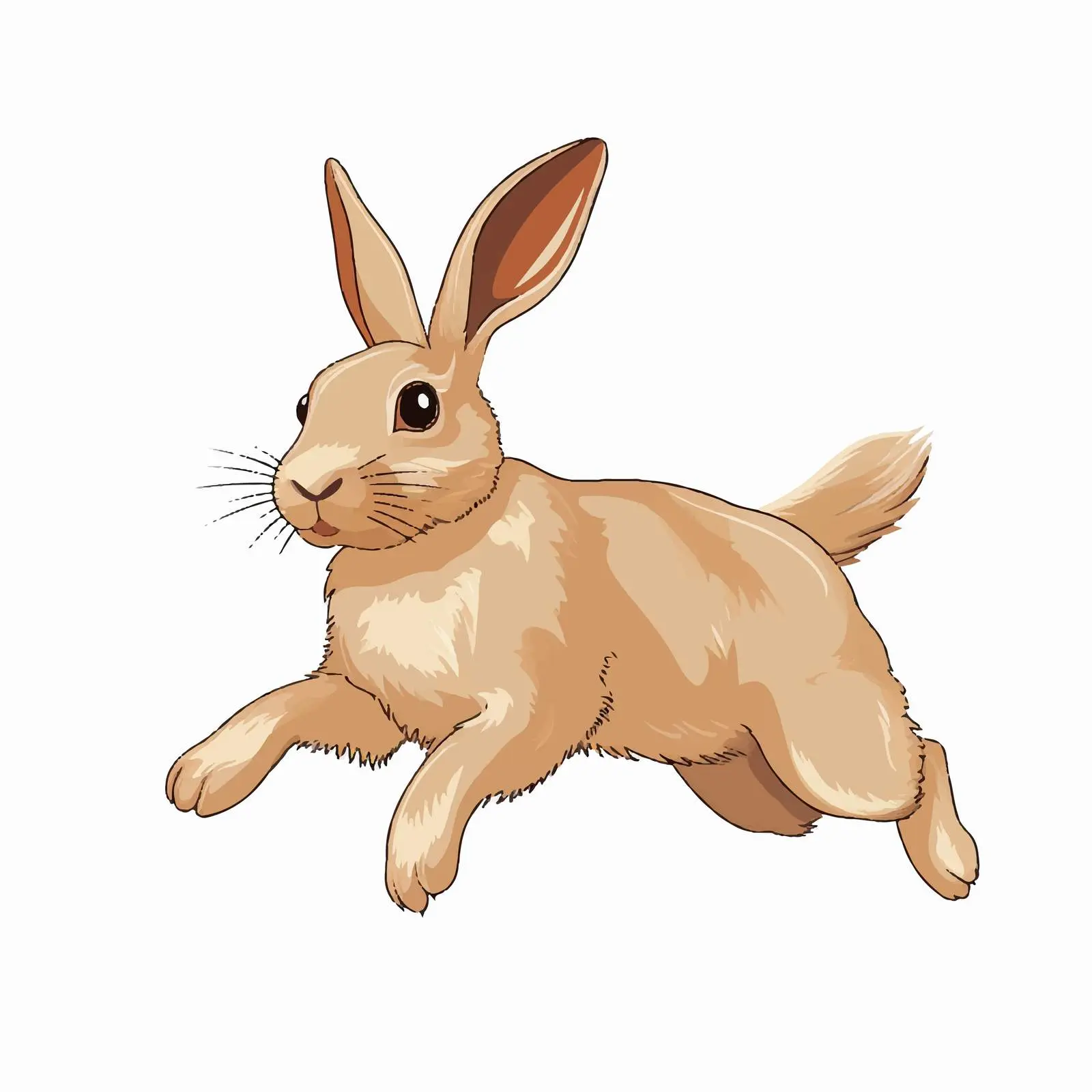 Cartoon Rabbit Jumping Vector Illustration — free download from Dotvec