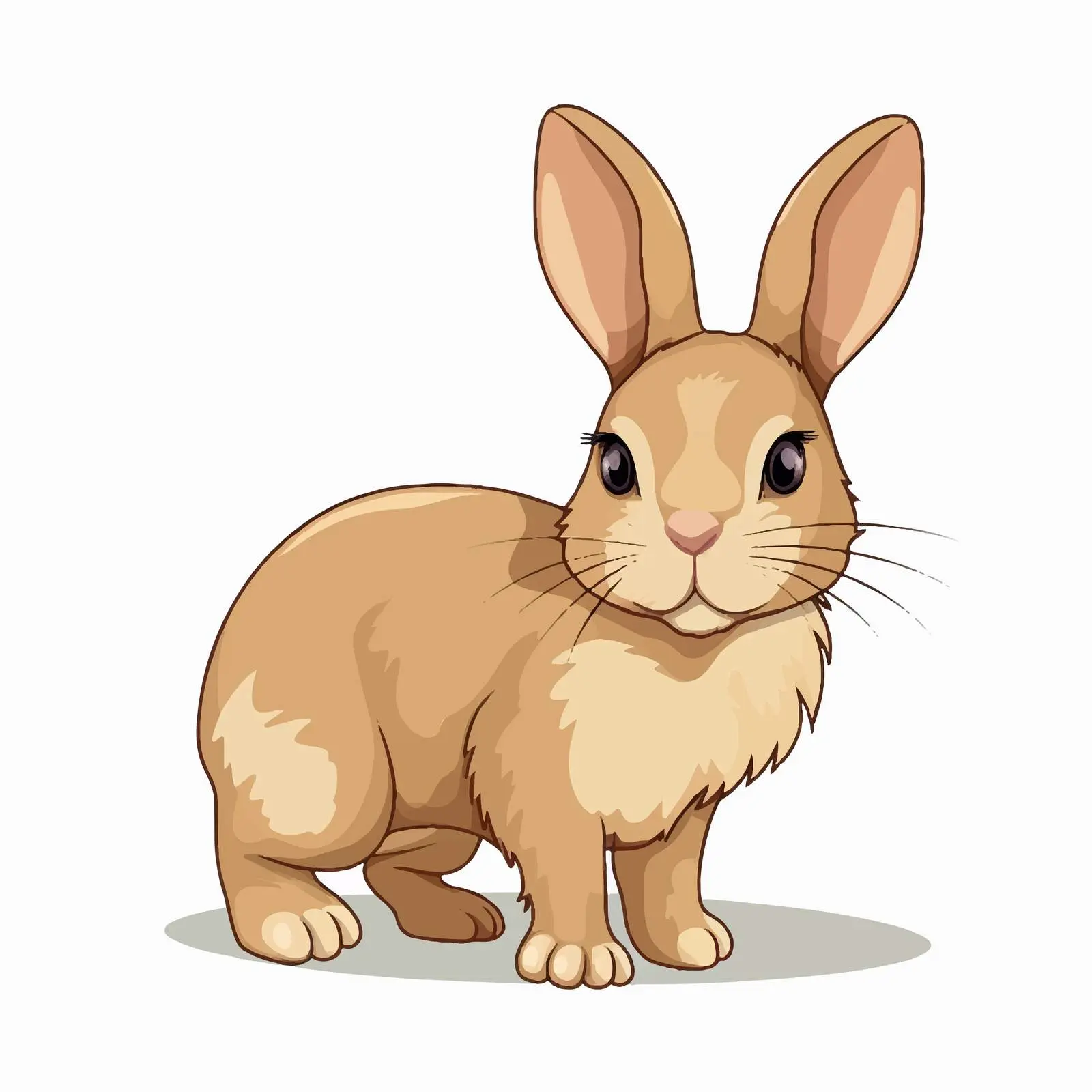 Rabbit Line Vector Illustration on White Background — free download from Dotvec