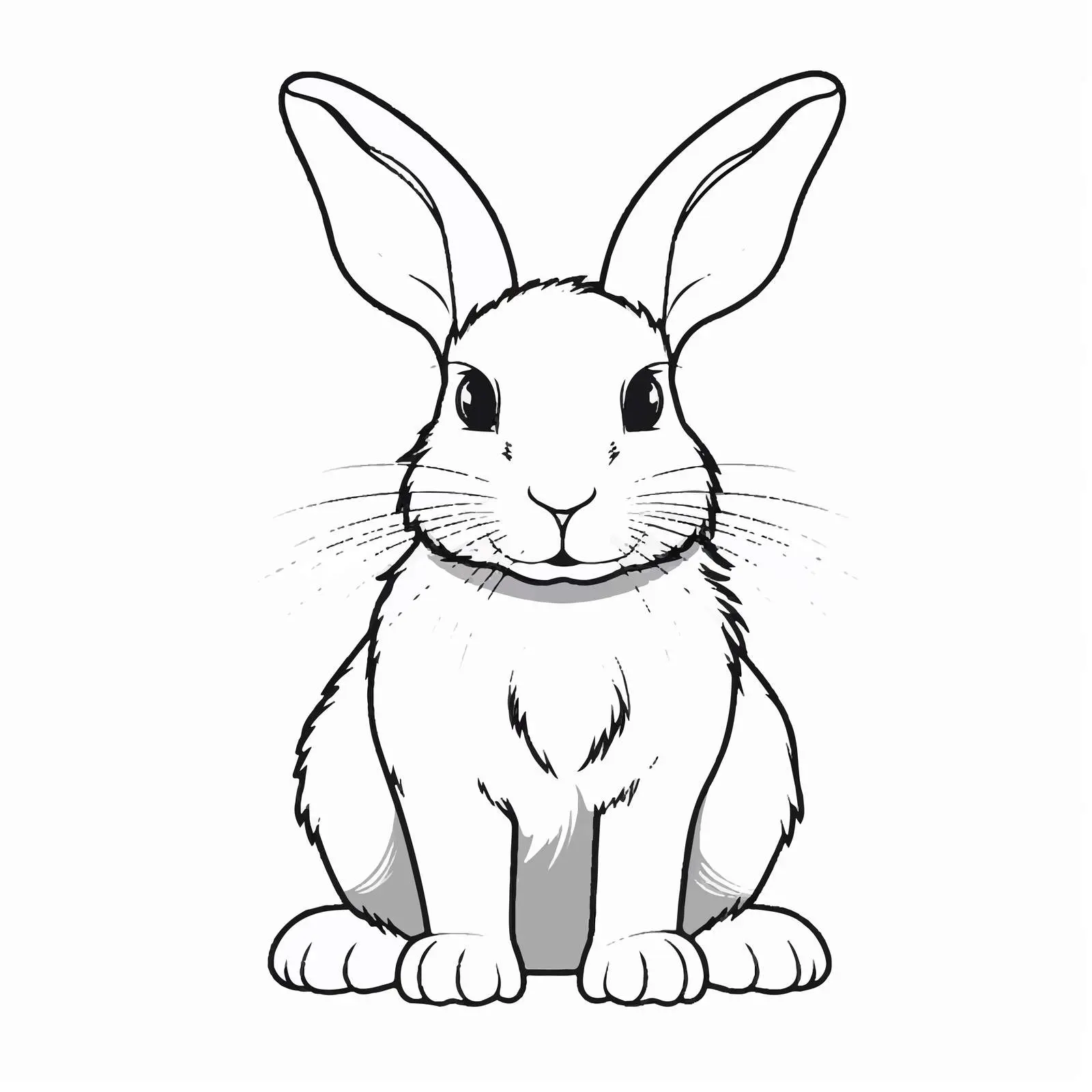 Rabbit Outline Vector Illustration on White Background — free download from Dotvec