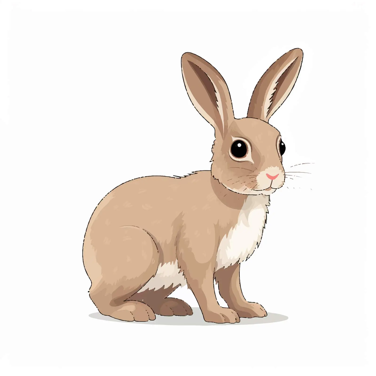 Cute Cartoon Rabbit Vector Illustration — free download from Dotvec