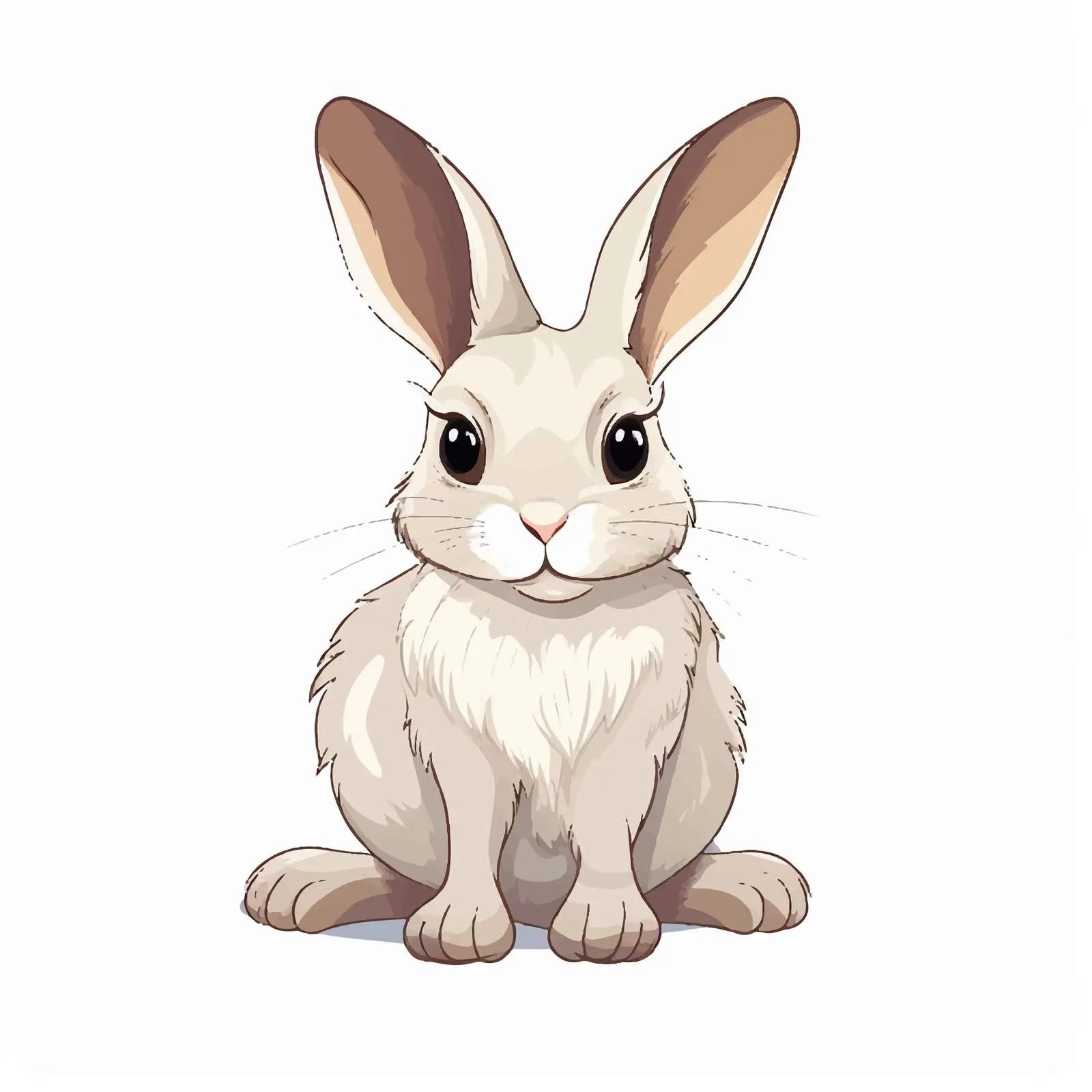 Isolated Rabbit Vector Illustration on White Background — free download from Dotvec