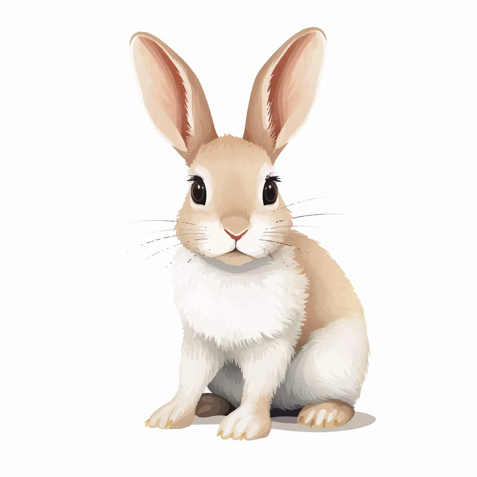 Isolated Rabbit Vector Illustration on White Background — free download from Dotvec