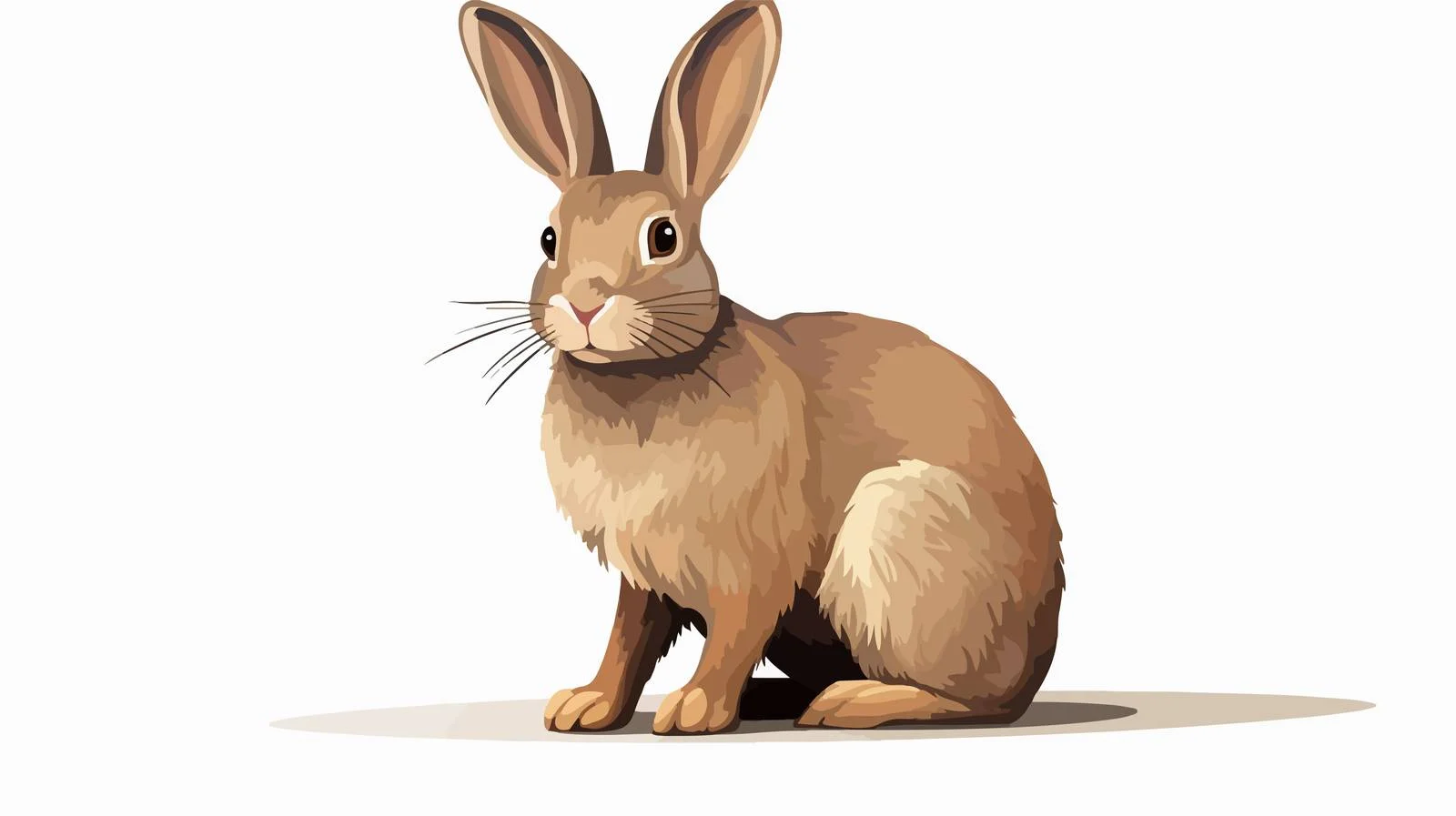 Vintage Rabbit Cartoon Sitting Illustration — free download from Dotvec