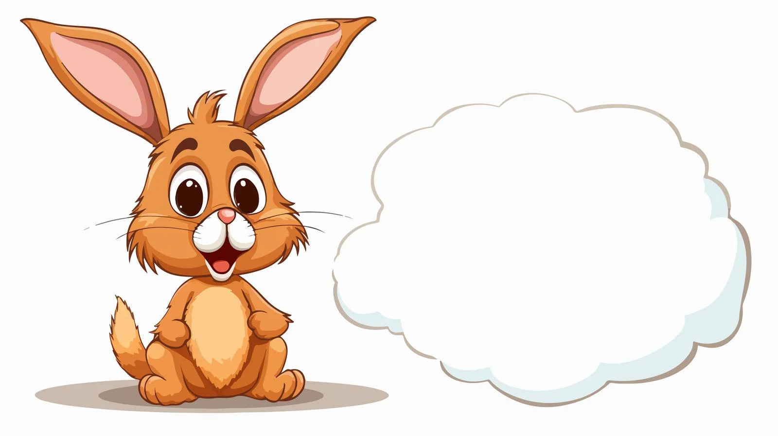 Cute Rabbit Speech Bubble Vector Cartoon — free download from Dotvec