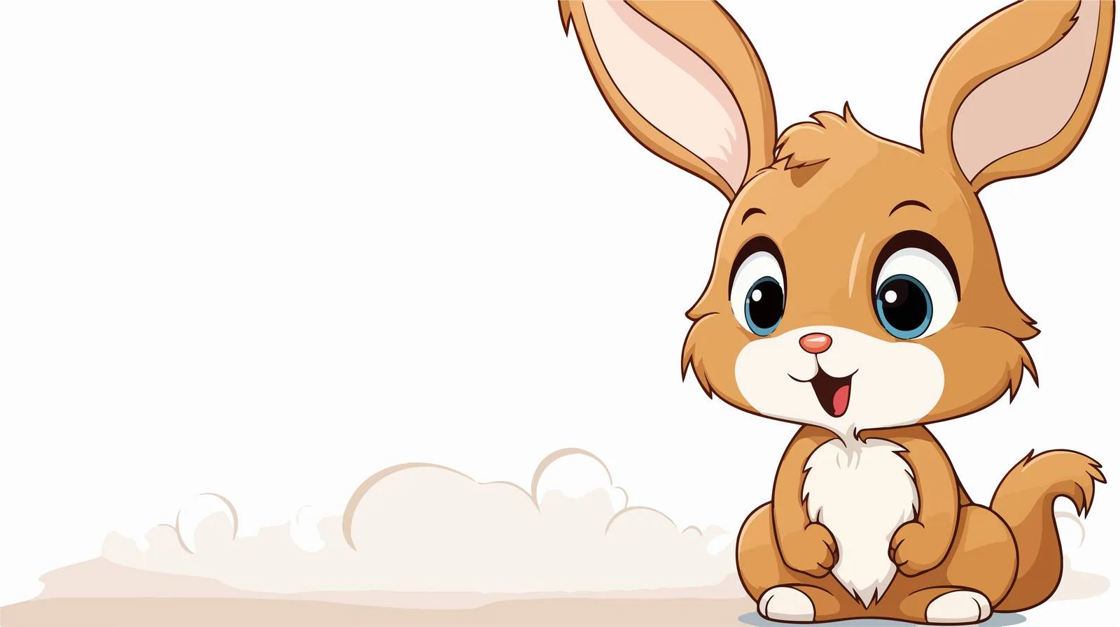 Cute Rabbit Speech Bubble Cartoon Vector — free download from Dotvec