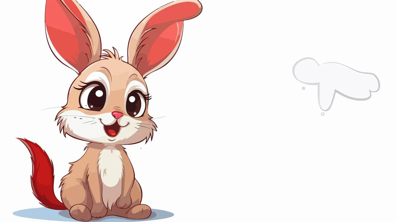 Rabbit Speech Bubble Cartoon Vector Illustration — free download from Dotvec