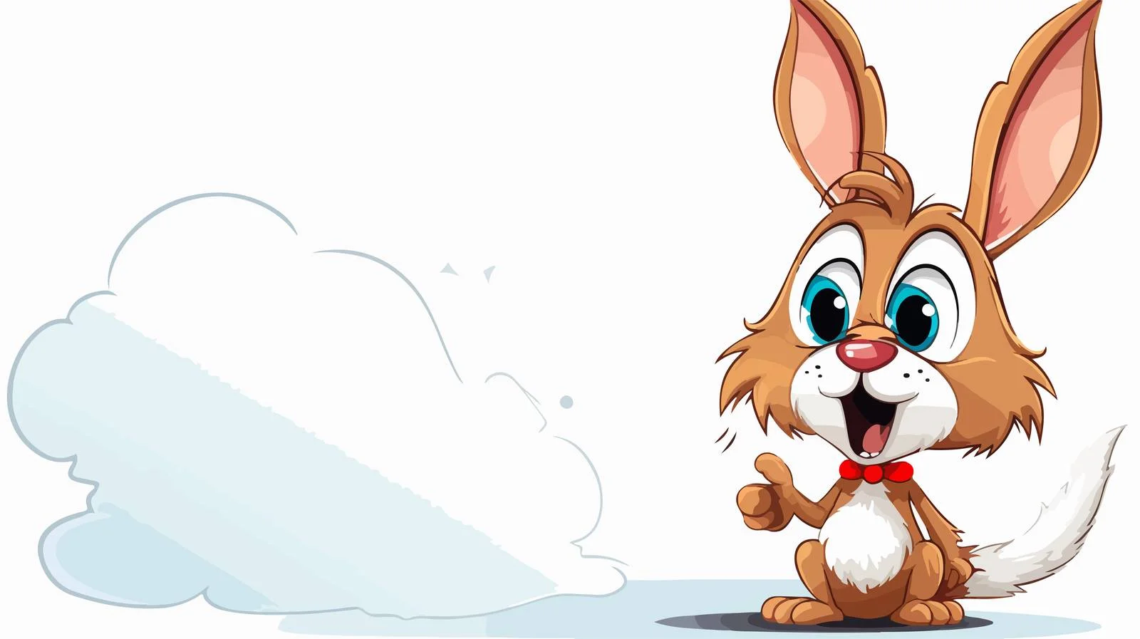 Rabbit with Speech Bubble Cartoon Image — free download from Dotvec