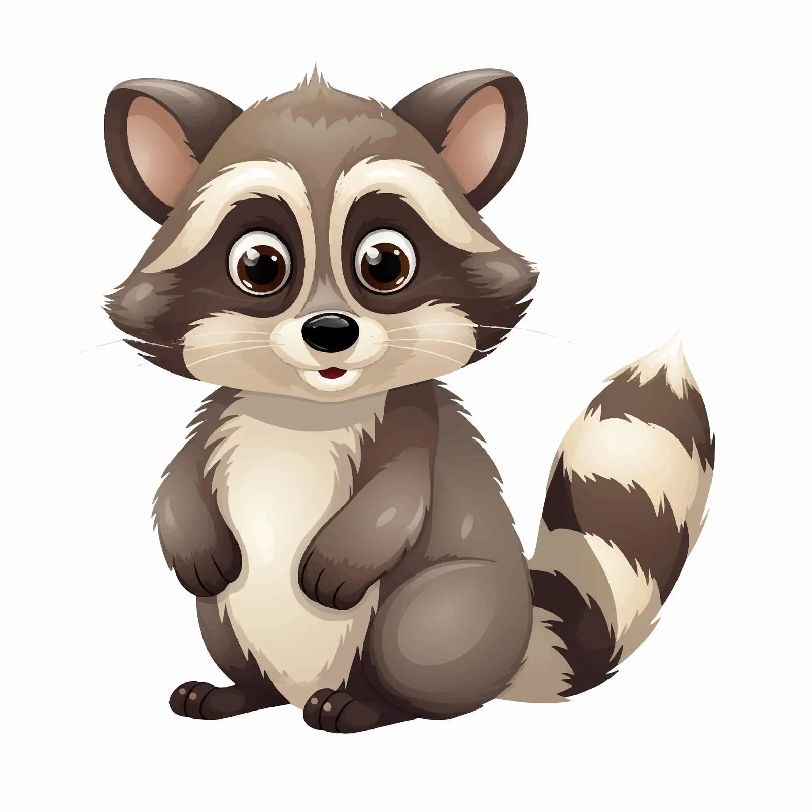Raccoon Cartoon Vector Illustration — free download from Dotvec