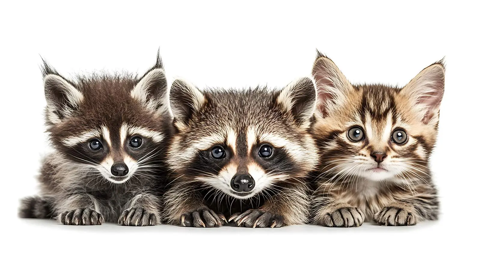 Raccoon Dog and Cat Sitting Together — free download from Dotvec