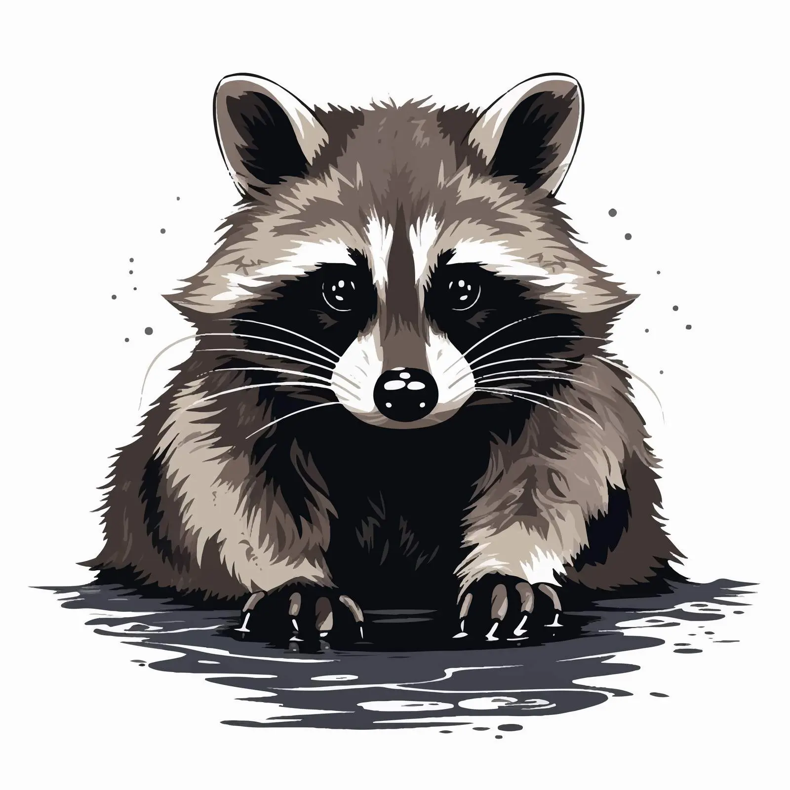 Raccoon Vector Illustration on White Background — free download from Dotvec
