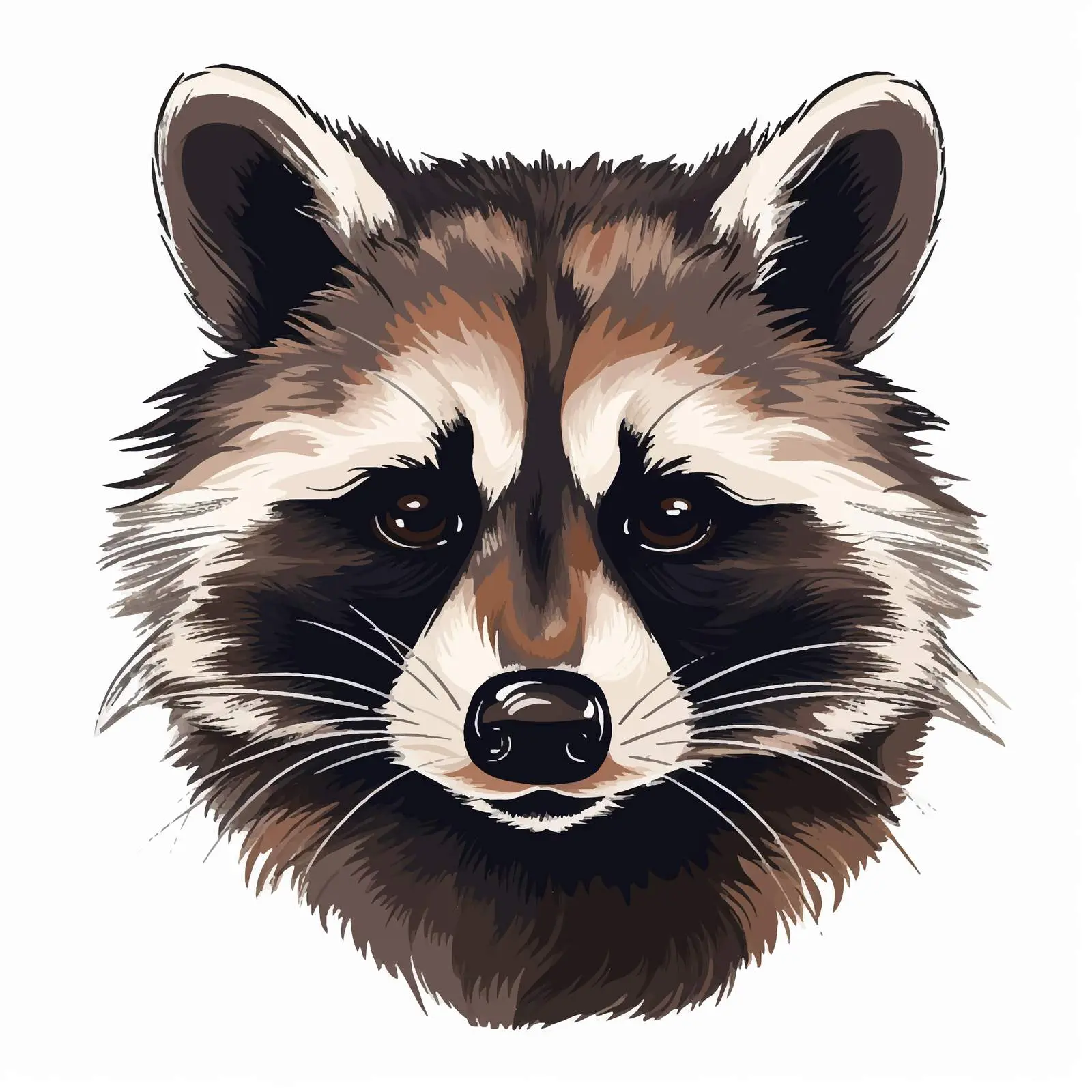 Raccoon Vector Illustration on White Background — free download from Dotvec