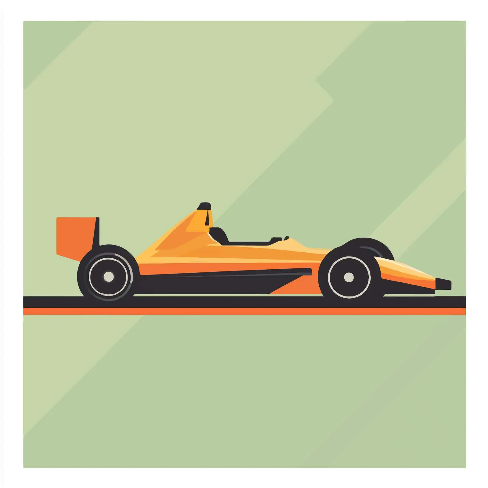 Flat Vector Illustration of Race Car – free car graphics image from Dotvec