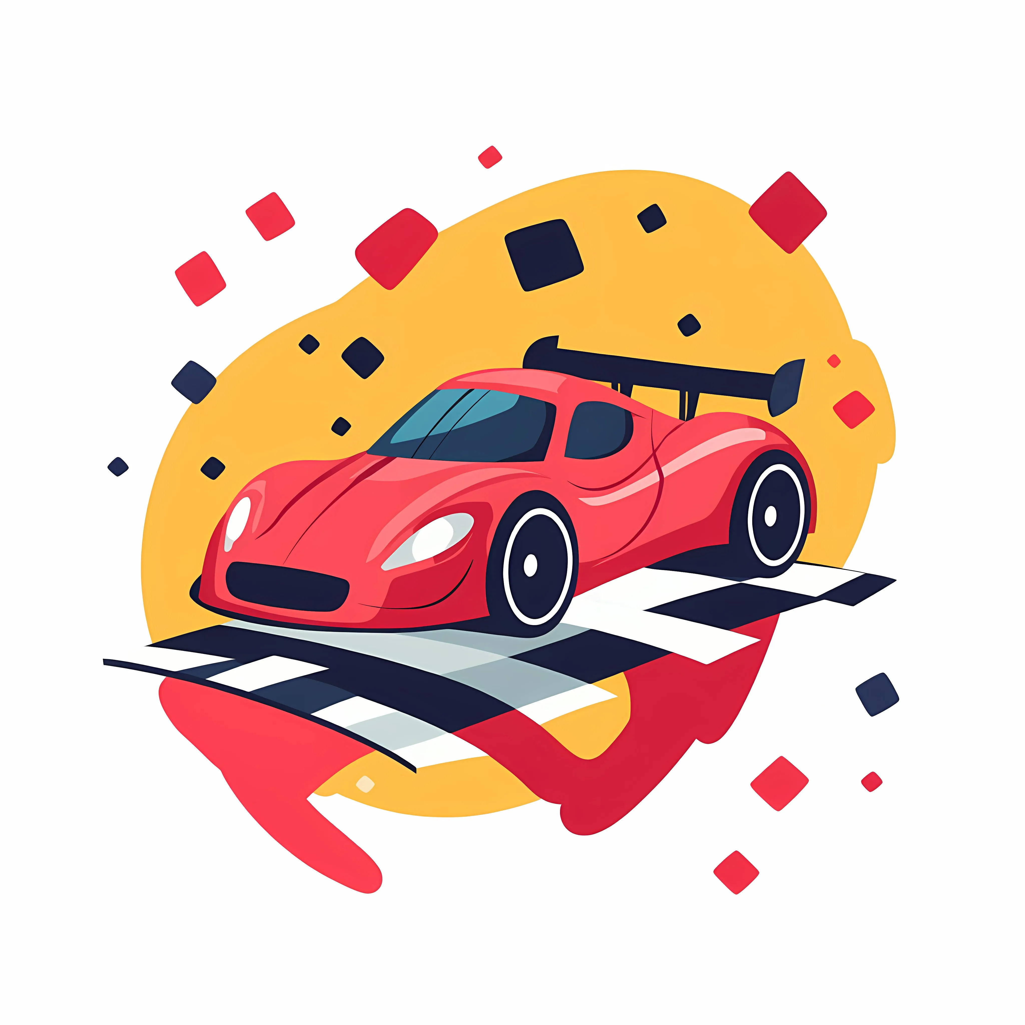 Isolated Flat Vector Racing Flash Illustration — free download from Dotvec