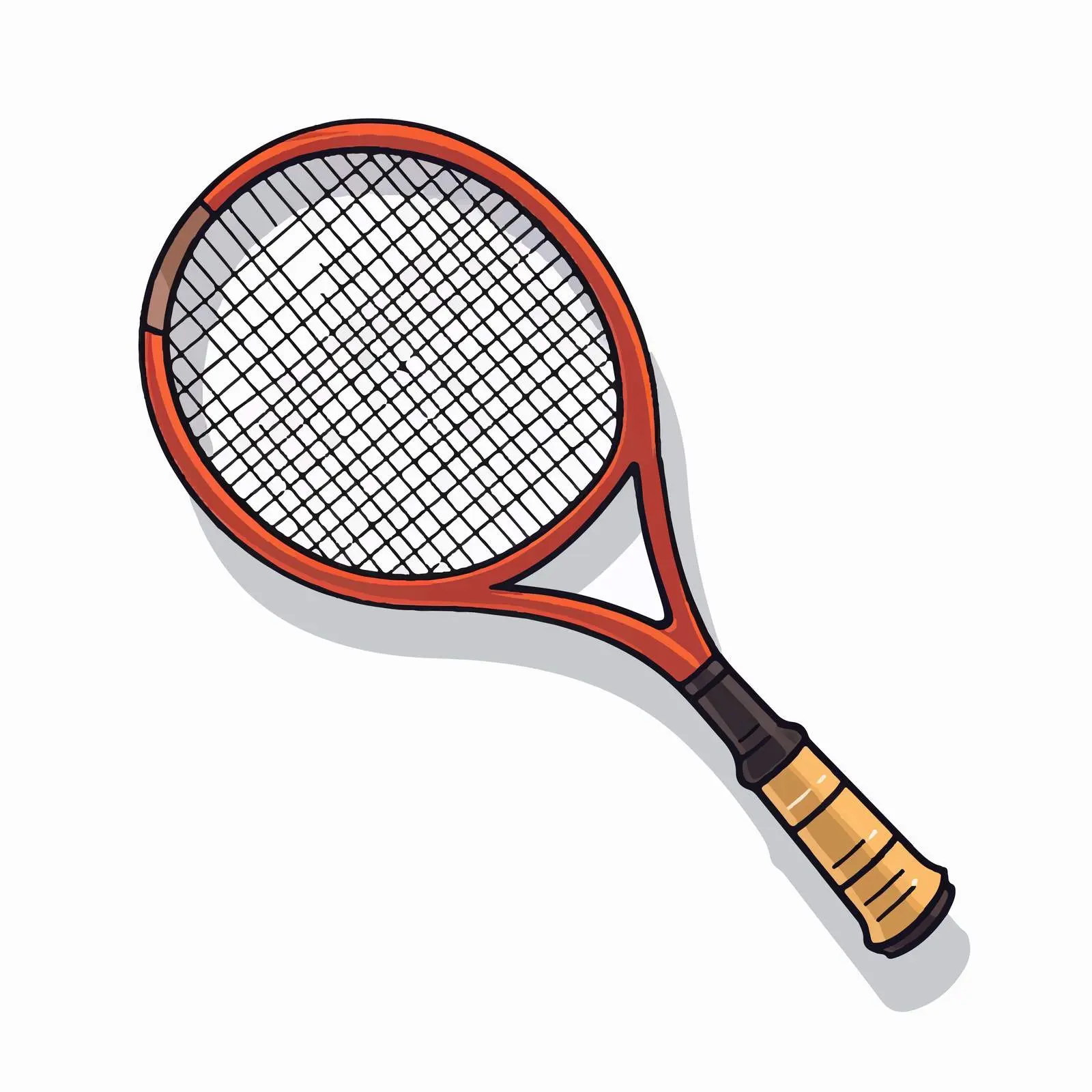 Vector Racket Line Illustration on White Background — free download from Dotvec