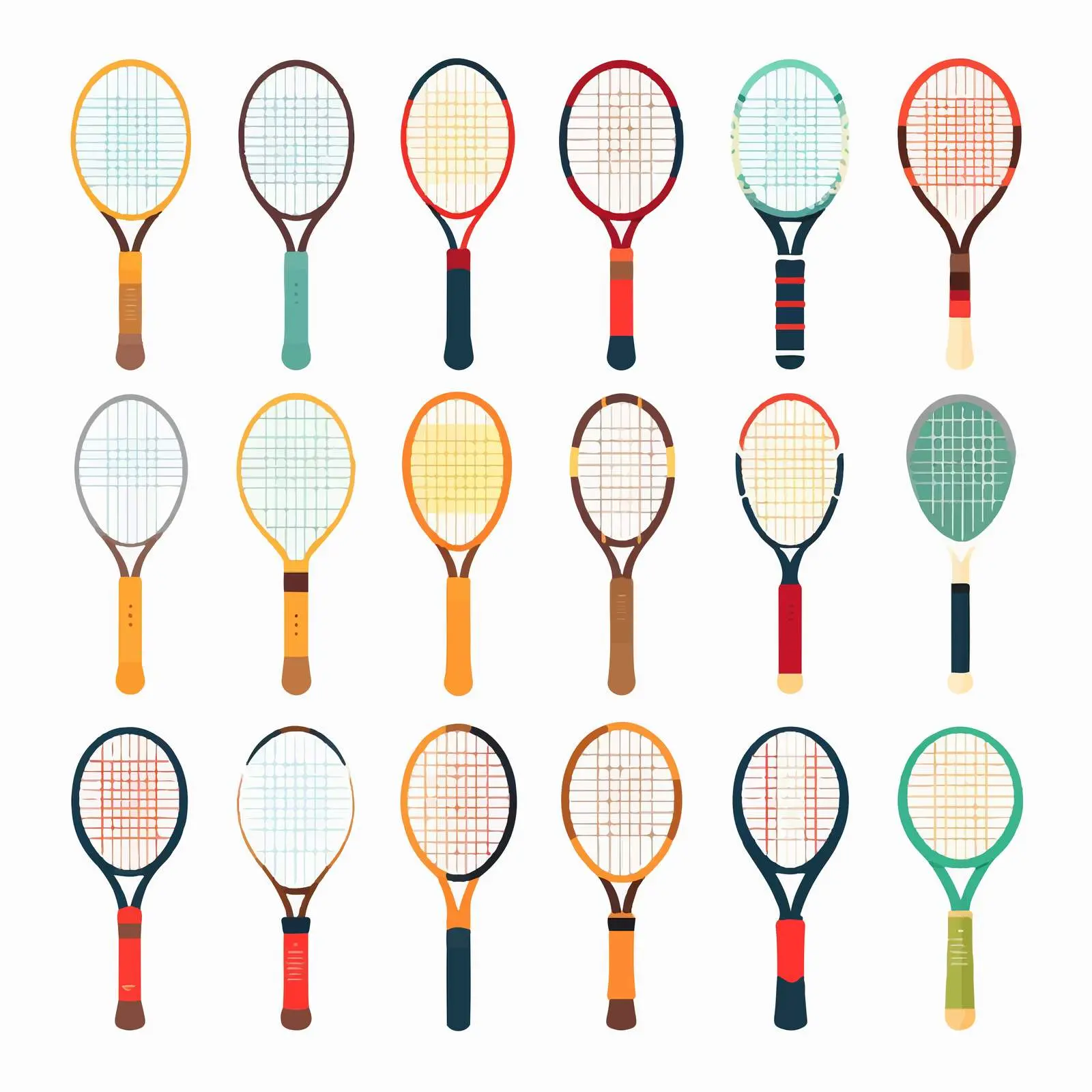 Stylized Racket Line Vector Illustration — free download from Dotvec
