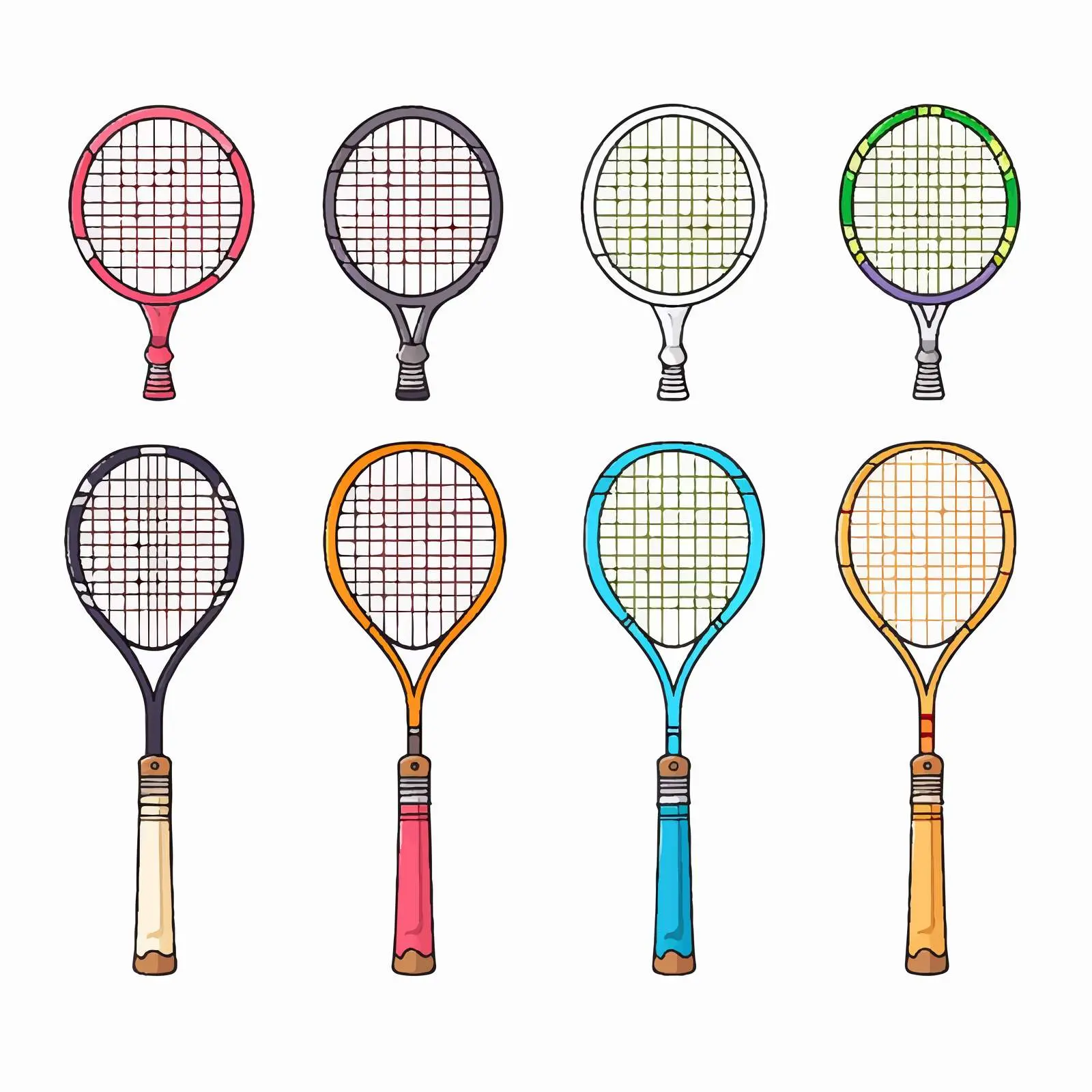 Isolated Racket Line Vector Illustration — free download from Dotvec
