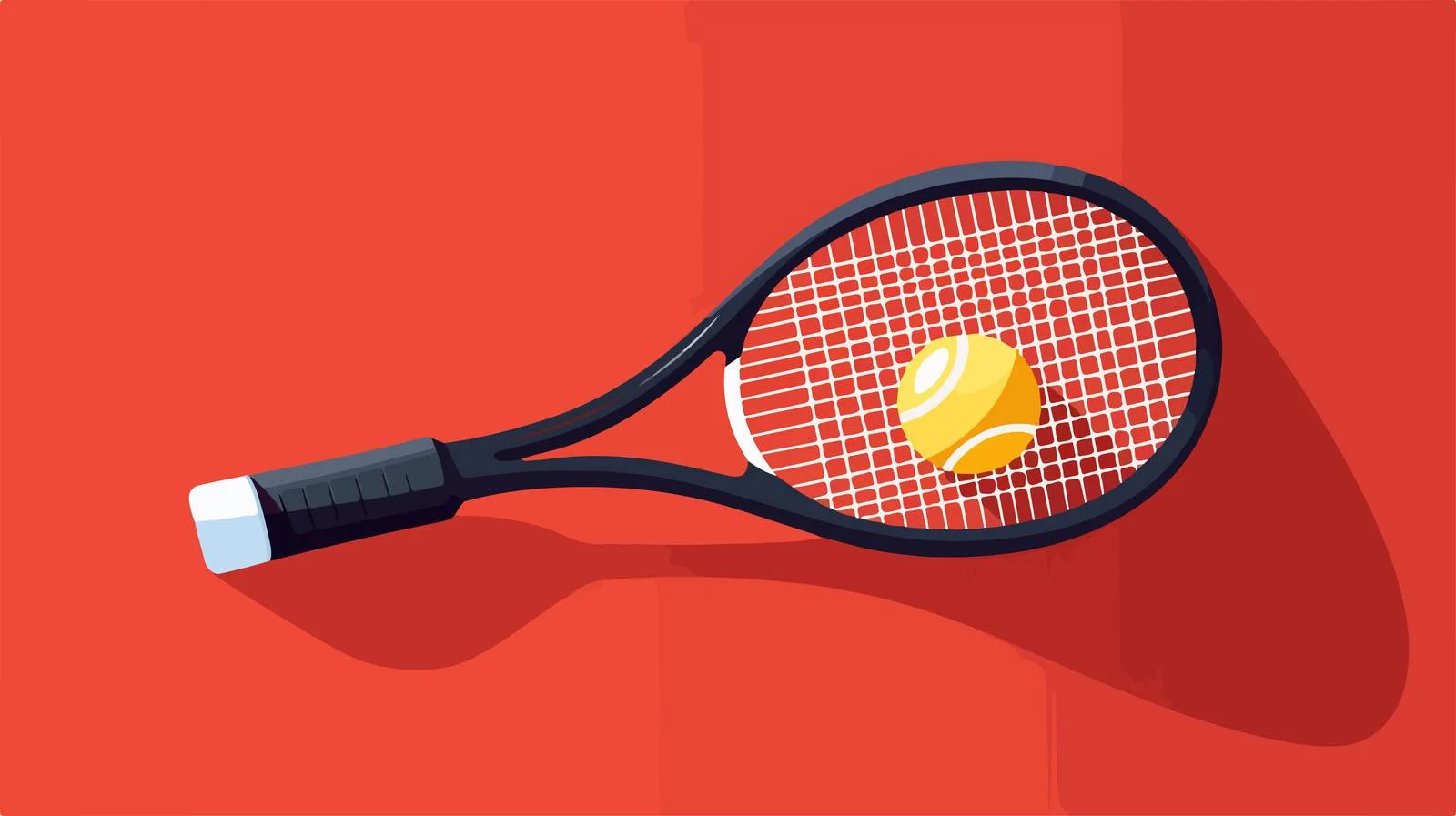 Tennis Equipment Flat Design Illustration — free download from Dotvec