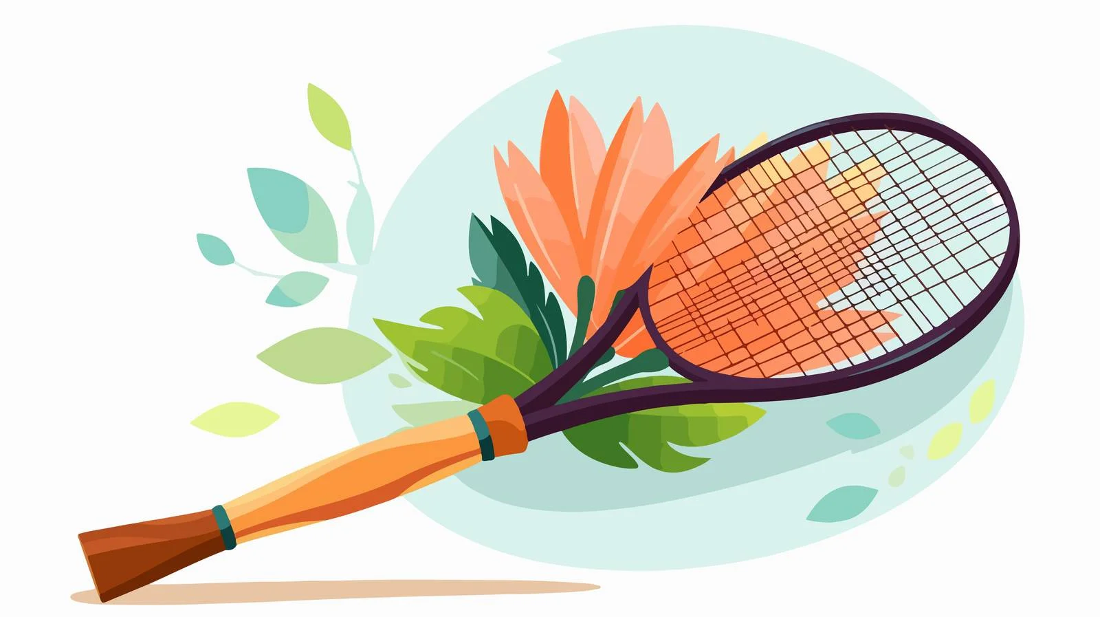 Badminton Equipment Flat Design Illustration — free download from Dotvec