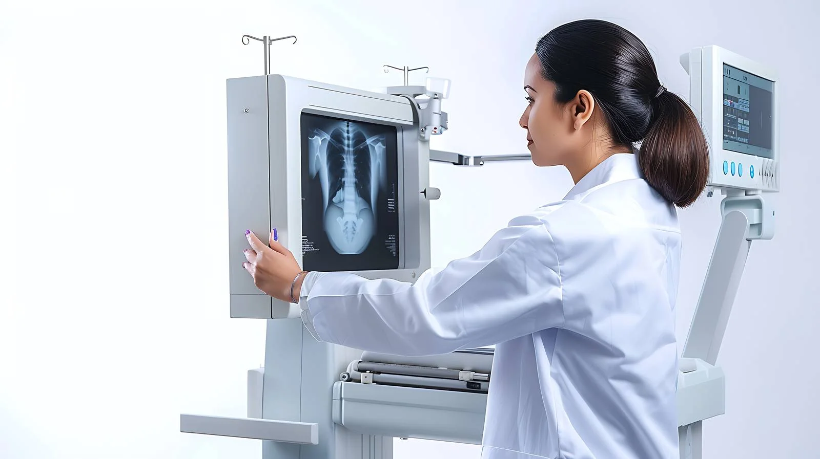 Radiologist at X-Ray Machine in Hospital — free download from Dotvec