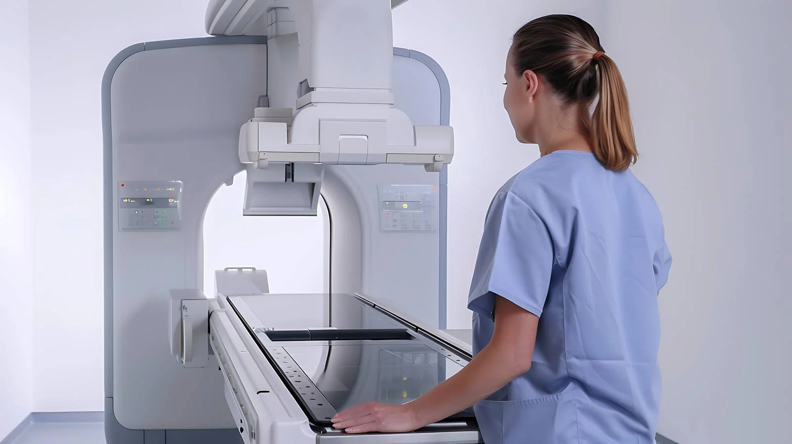 Radiologist at X-ray Machine in Hospital — free download from Dotvec