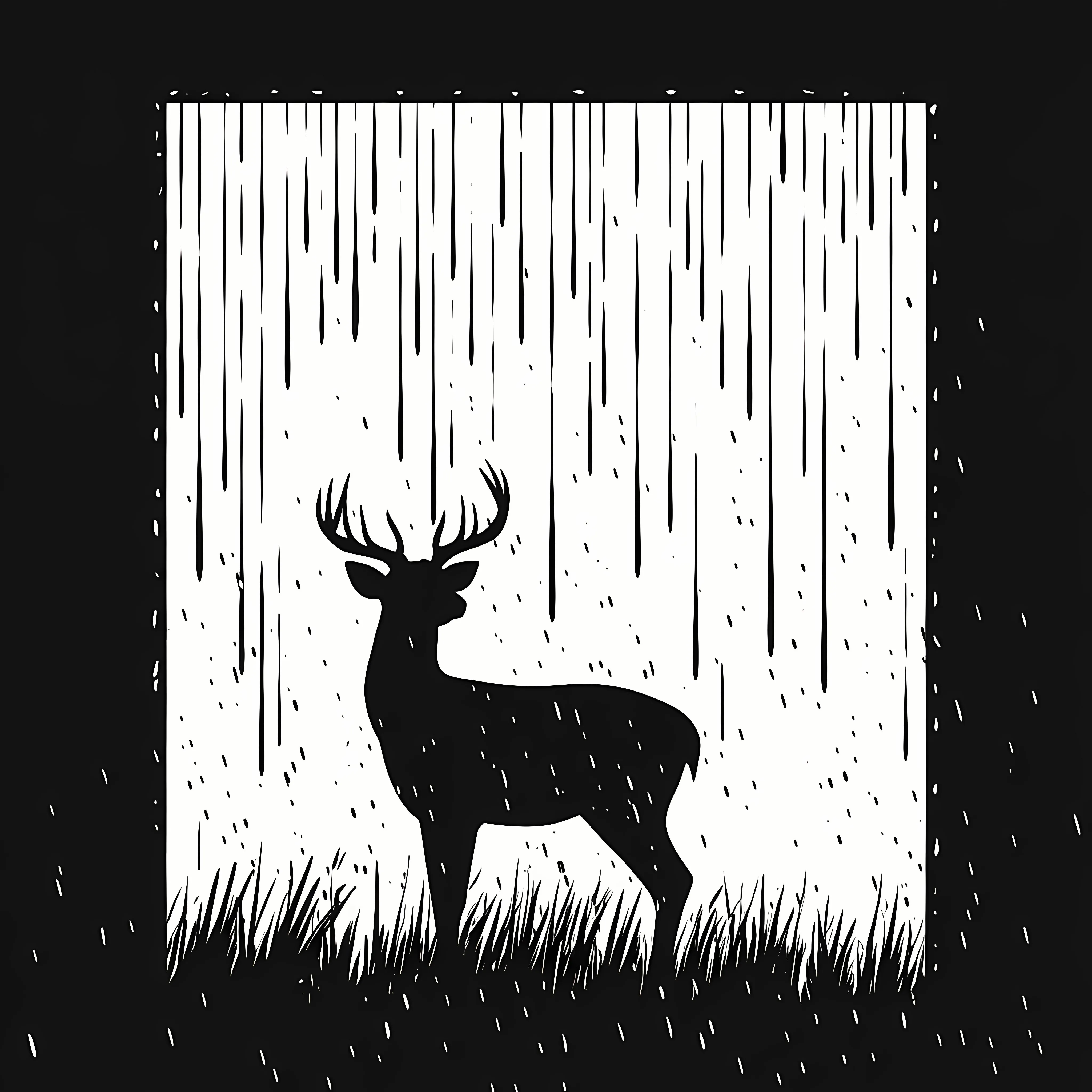 Rain Deer Vector Silhouette Illustration Art — free download from Dotvec