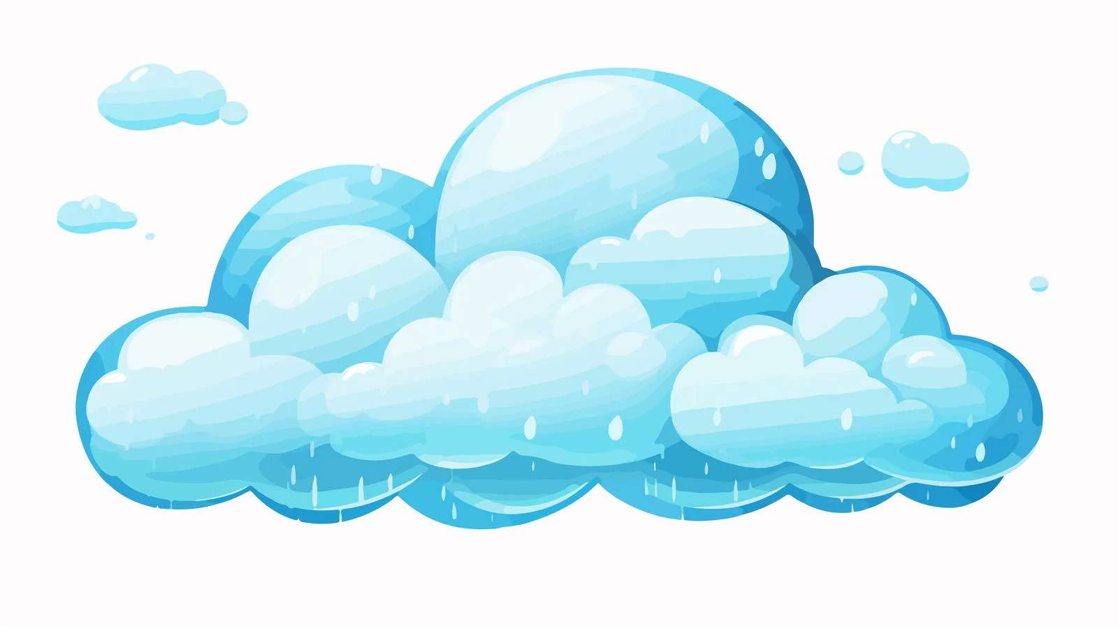 Rain Cloud Cartoon Vector Illustration — free download from Dotvec