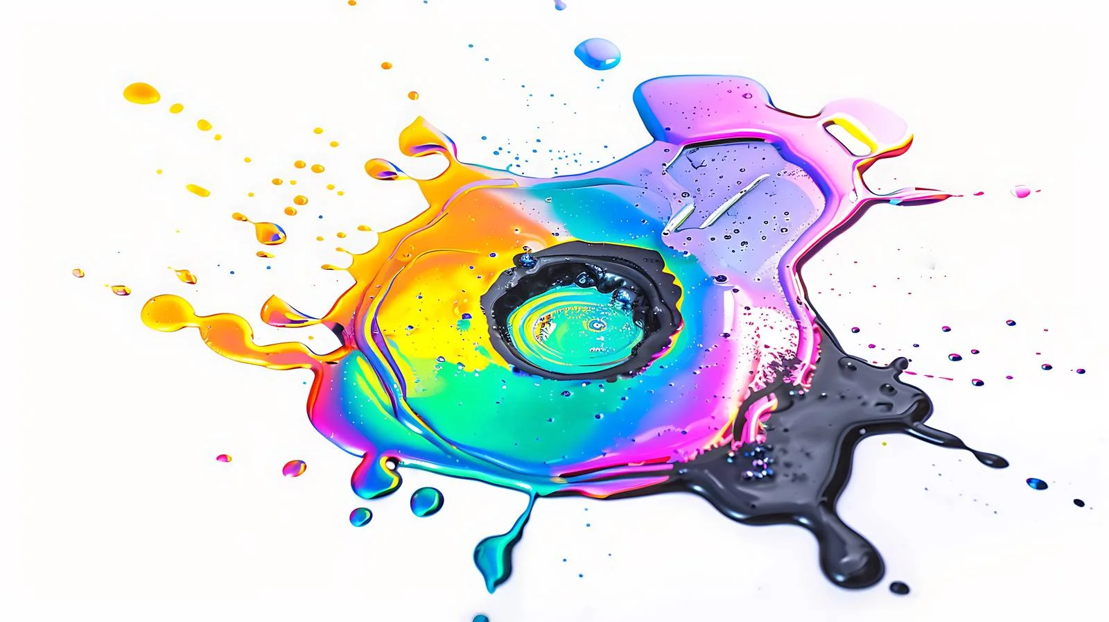 Colorful Patterns of Oil on Puddle Surface — free download from Dotvec