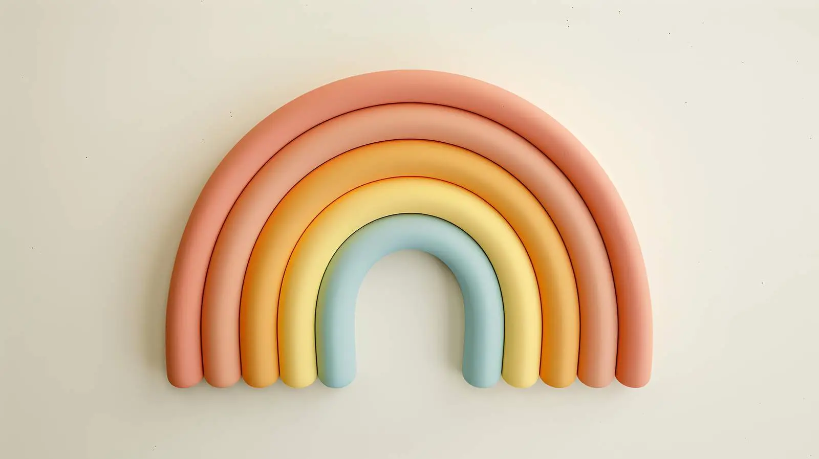 Rainbow Stacking Toy on Neutral Beige Background — free download from Dotvec