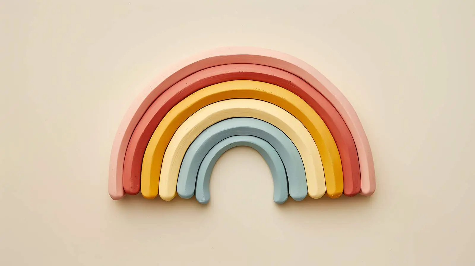 Rainbow Stacking Toy on Soft Beige Background — free download from Dotvec