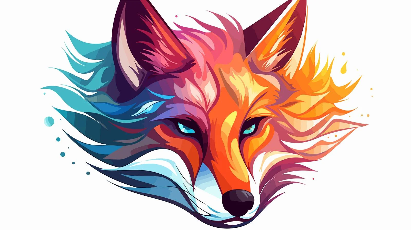 Angry Cartoon Fox Line Drawing — free download from Dotvec