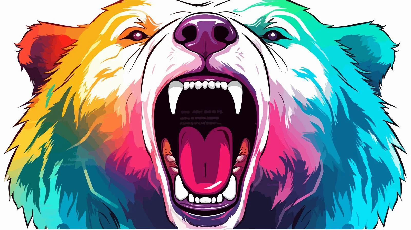 Fierce Polar Bear Sketch — free download from Dotvec