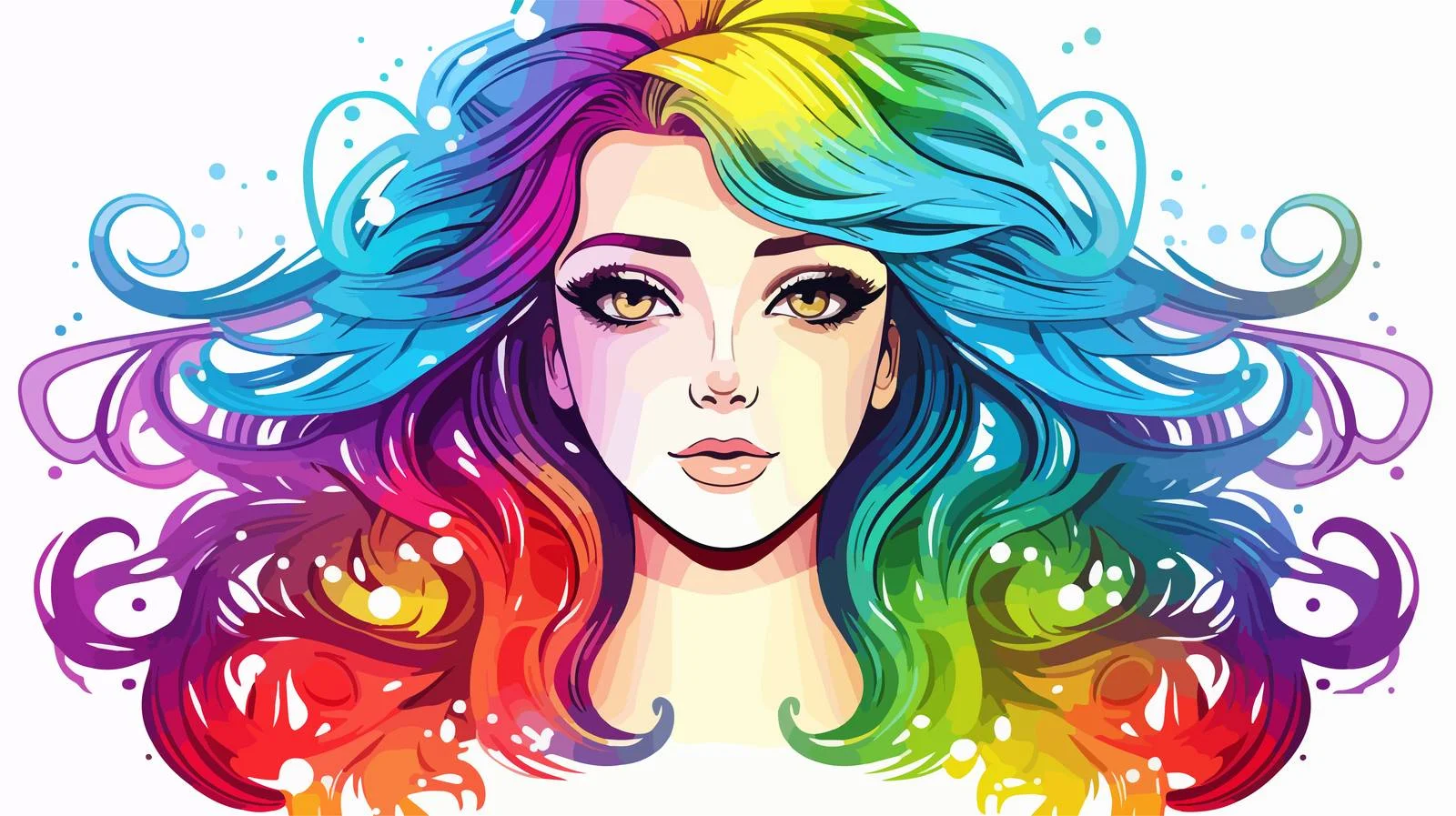 Colorful Cartoon Alien Gir Drawing — free download from Dotvec