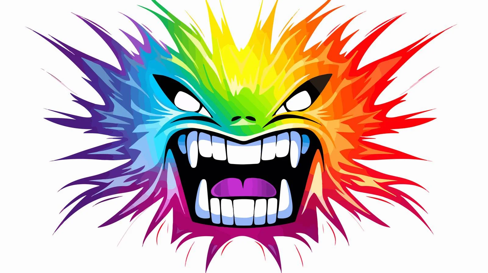 Colorful Cartoon Anger Expression Drawing — free download from Dotvec