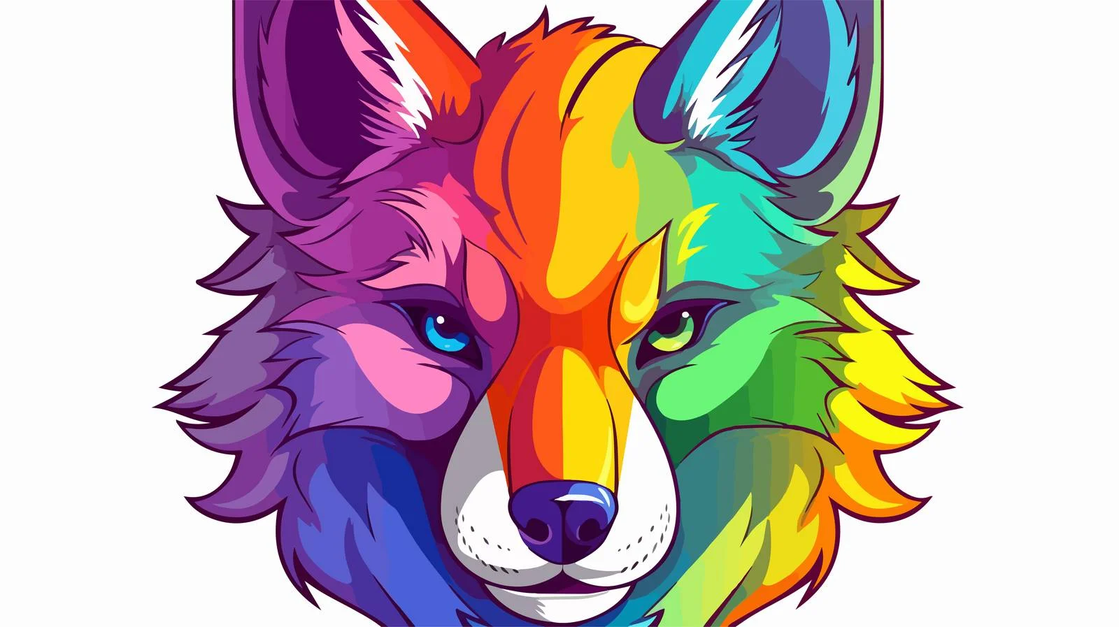 Cartoon Rainbow Line Drawing — free download from Dotvec