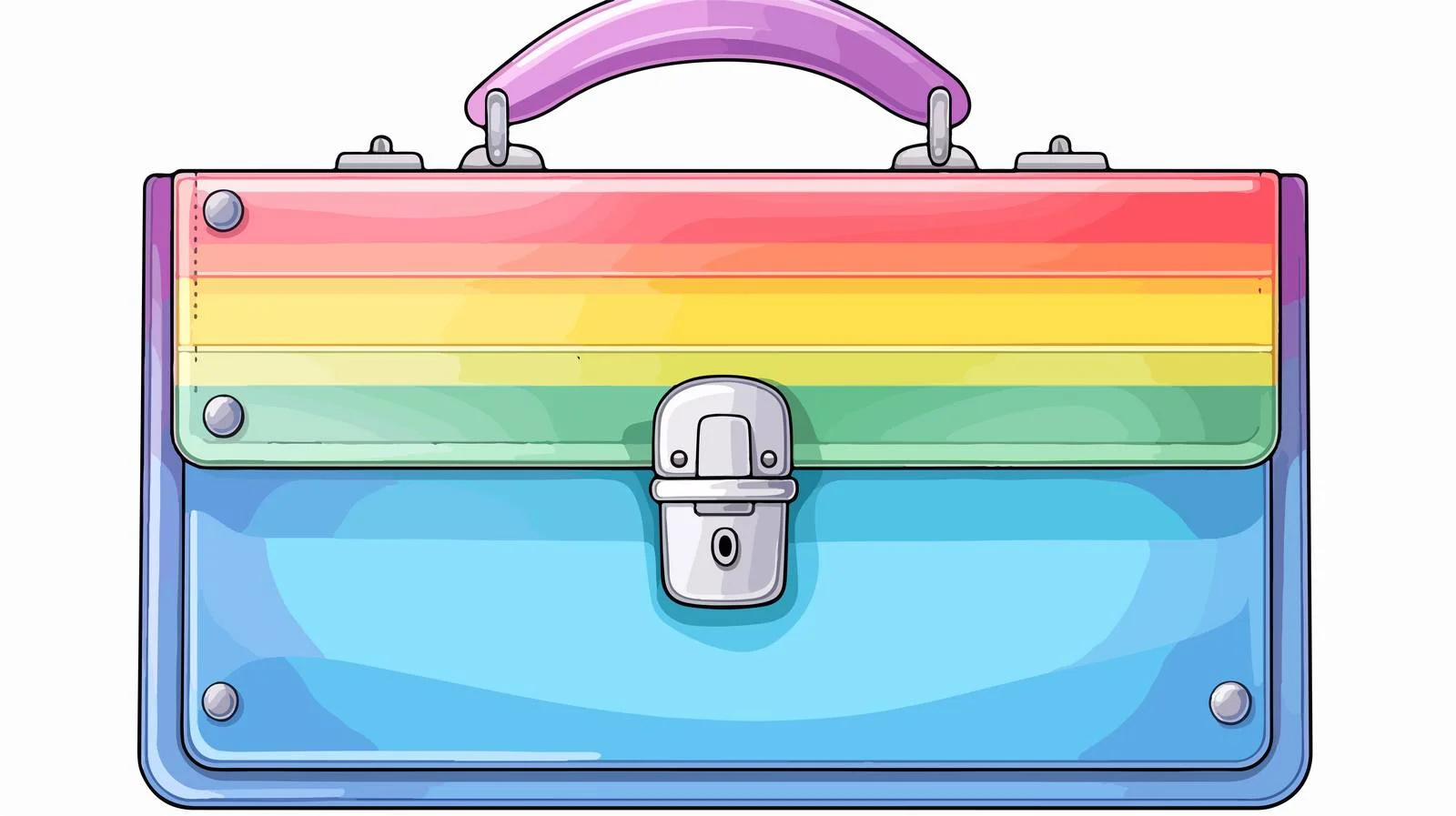 Rainbow Gradient Budget Cartoon Drawing — free download from Dotvec