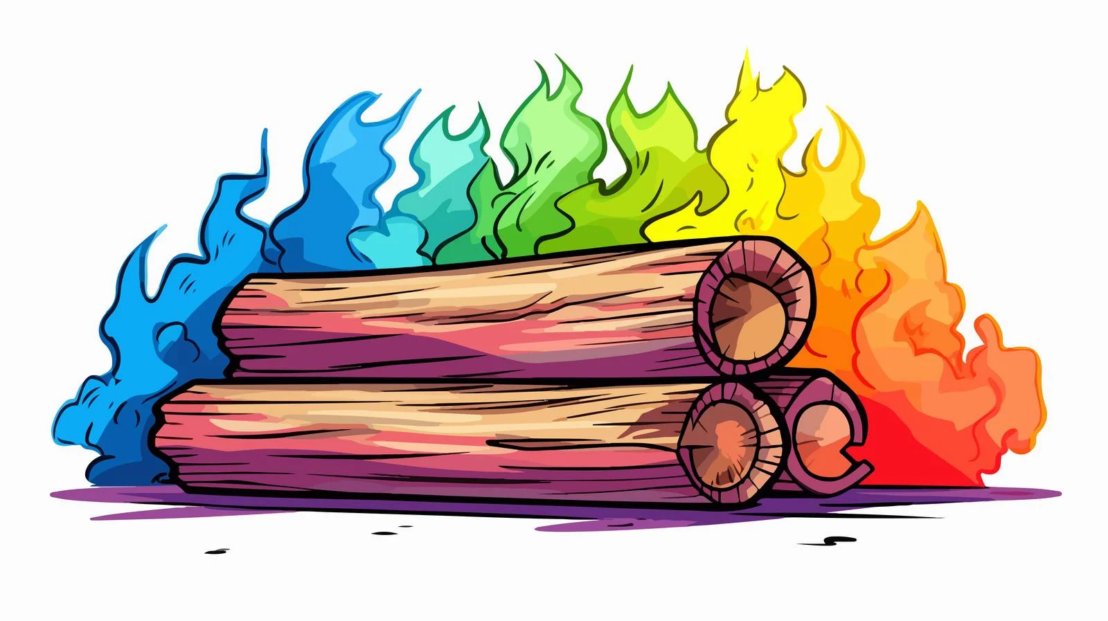 Cartoon Burning L Drawing — free download from Dotvec
