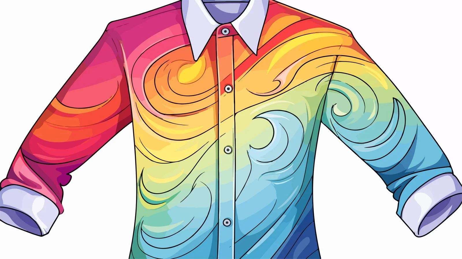 Cartoon Business Rainbow Gradient Drawing — free download from Dotvec