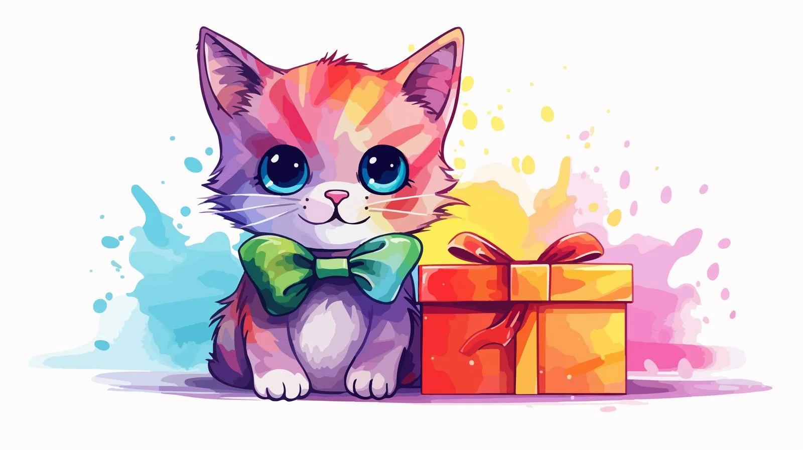 Vibrant Cartoon Cat Line Drawing — free download from Dotvec