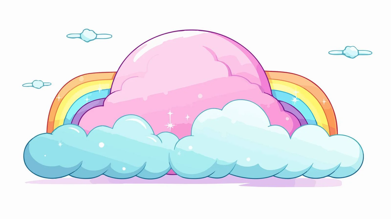Colorful Cartoon Cloud Illustration — free download from Dotvec