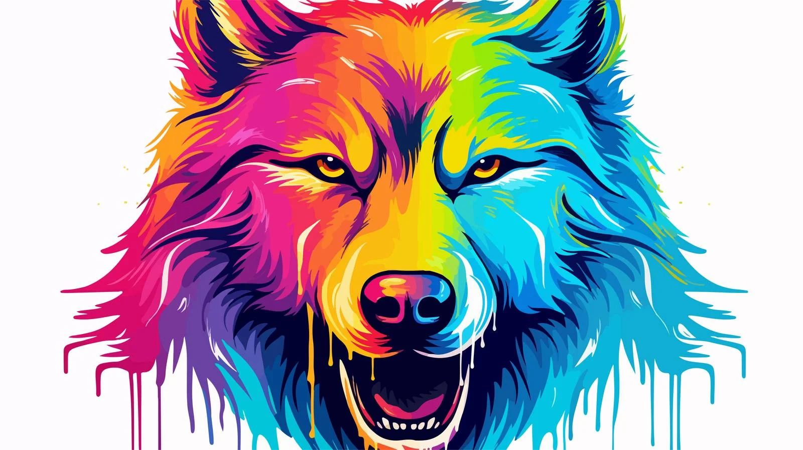 Cartoon Rainbow Gradient Crying Character Drawing — free download from Dotvec