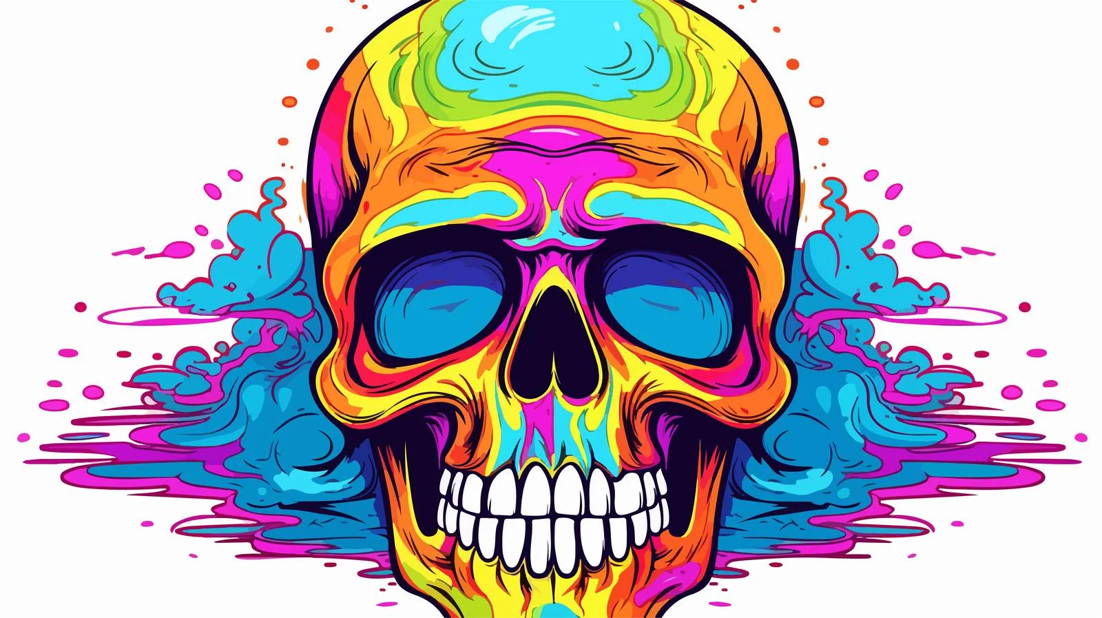 Rainbow Gradient Cartoon Dusty Line Drawing — free download from Dotvec