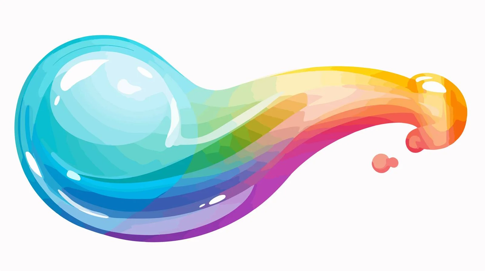 Rainbow Cartoon Expression Line Drawing — free download from Dotvec